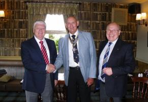Ray Millington, with President David Holt and Peter Shrigley