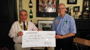 Presentation of Cheque from Crieff Rotary