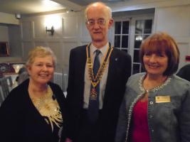 Sue Moll, Charles Anderson and Alison Sutherland(Assist. District Governor)