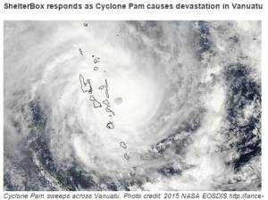 Cyclone Pam over Vanuatu