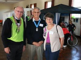 President John Ward with the High Sheriff of Shropshire, John Abram, and his wife Chris