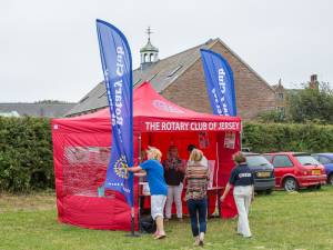 Rotary's new Gazebo in action for the first time.