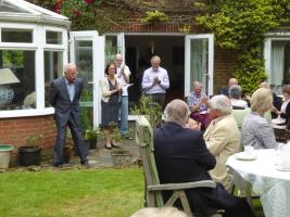 President Fritz Heinrich of the visiting Wetter-Herdecke Ruhrtal Rotary club spoke at the Garden Party