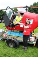 Presentation of cheque for Â£1000 to Wales Air Ambulance. Click on picture for more about the Festival.
