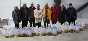 Christmas Food Parcels December 2012. Over 200 distributed to the needy in our community. 