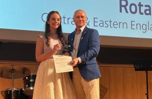 Rose receiving her Regional Award
