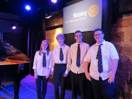 Pupils from Banchory Academy taking part in the 2016 Young Musician competition organised annually by Rotary.  