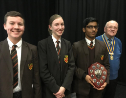 Winners of the 'Senior' section - St. Peter's RC High School with their Speech on the subject of 'A Work of Art'.
