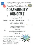 Concert to support Royal British Legion Port Erin Branch - November 2014