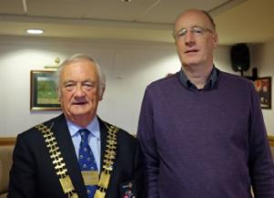 District Governor Mike Halley pictured with Carnegie President David Robertson
