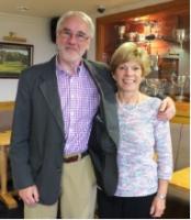 Speaker and Rotarian Donald Stewart with Rotarian Anne Sloan