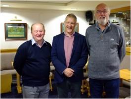 Roy McGregor - Fife Young Carers with Rotarians Bruce Henderson and Allan Prentice