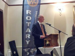 John Swinney, Deputy First Minister, addresses a very well attended meeting of the Club