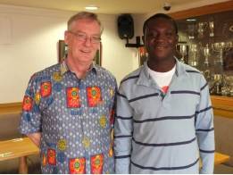 Maxwell Donkor with Jim Slater