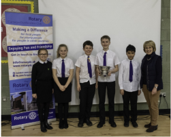 Primary School Quiz
2019 
 
The winning team from Duloch Primary School,presented with the StephenChorley Quaich by Vice President Libby Seath 