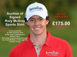 Rory McIlroy Shirt Auction