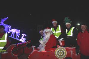 Pictures of Thornton Santa and the helpers on the Charity Collections