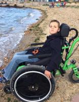 A new Wheelchair for a brave young man
