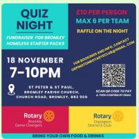 Quiz Night Fundraiser 18th November 2023 UPDATE £910 RAISED