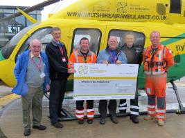 Club donates £1,000 to The Wiltshire Air Ambulance