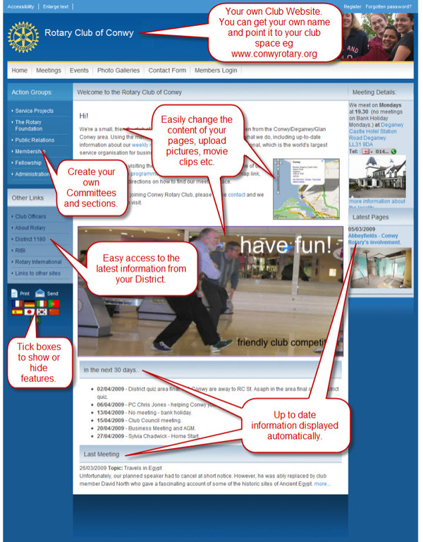 Club home page facilities Club home page facilities