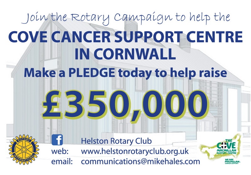RC of Helston's campaign to help the Cove Cancer Support Centre in Cornwall