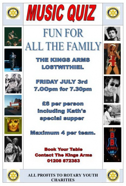 Fun music quiz for all the family at the Kings Arms