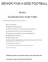 2015 Lostwithiel Carnival Senior Football Rules