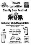 3rd Lostwithiel Charity Beer Festival Saturday 25th March 2006 (one of Cornwall's best little beer festivals)