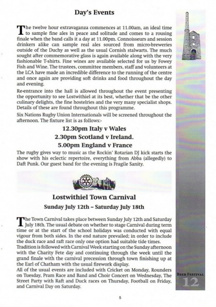 2015 Beer Festival Programme Page 05