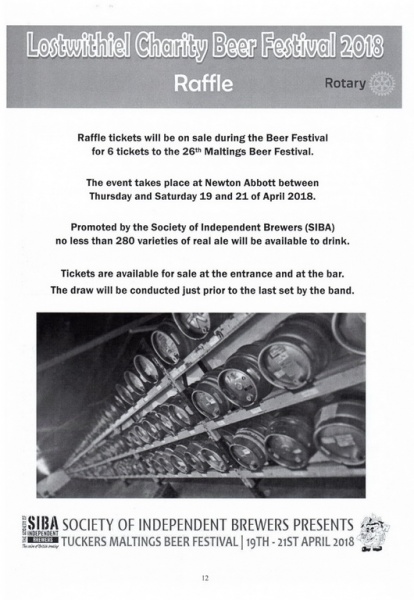 2018 Beer Festival Programme Page 12