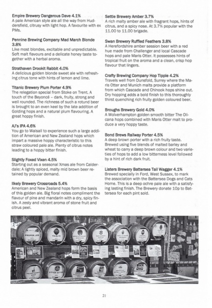 2018 Beer Festival Programme Page 21