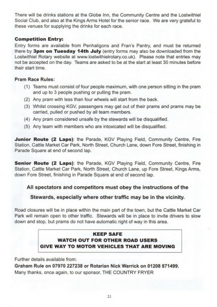 2015 Lostwithiel Carnival Programme