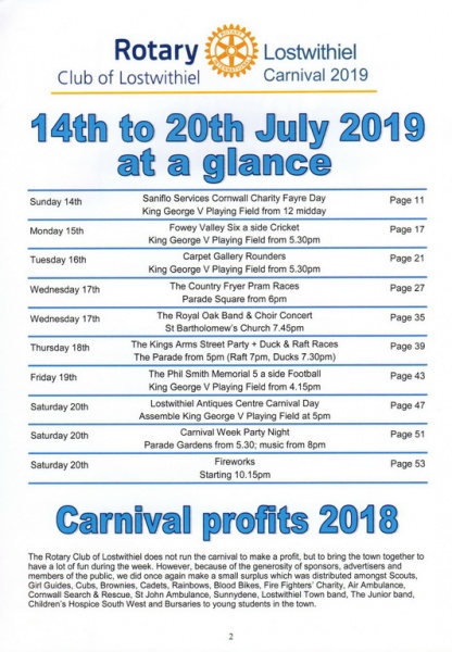 2019 Carnival Programme Page 02