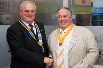 president lyndon with president elect phil