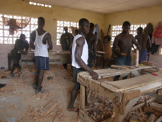 Carpentry classes at the Skills Training Centre