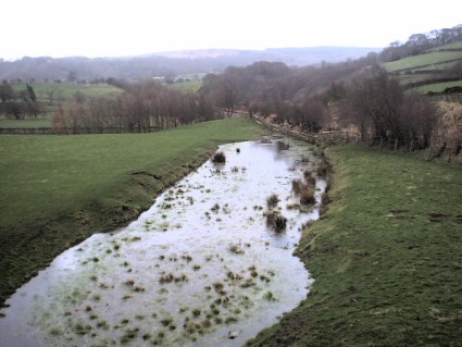 Looking south along the railway