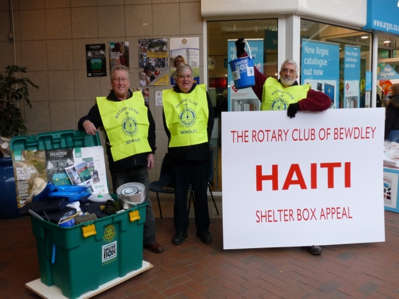 Terry, Tom and Bob shaking for Haiti