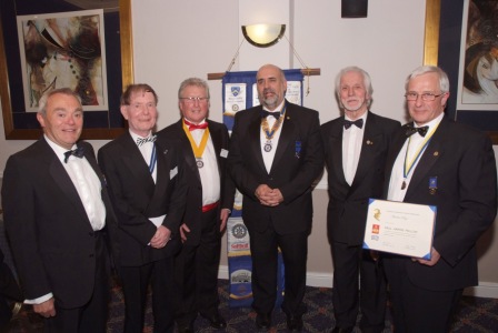 Malcolm Catherall, Albert Attwood, Terry Garbett, President Dave Tyrrell, Bill Crook, Andrew Page