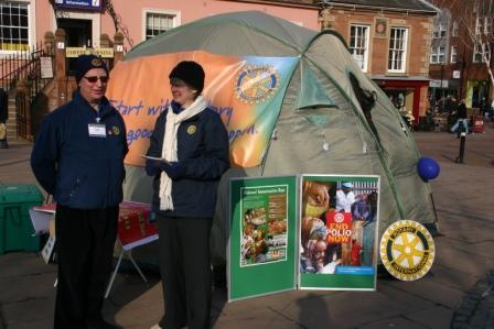 Wendy and Andrew at the stand