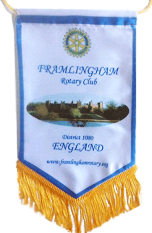 Framlingham UK Club Banner presented at Charter 24th May 2014