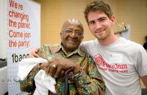 Desmond Tutu with Luke Addison