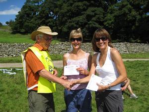 President presenting prizes to 1st & 2nd Ladies Over 45 !?