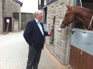 David Pointon talks to a resident