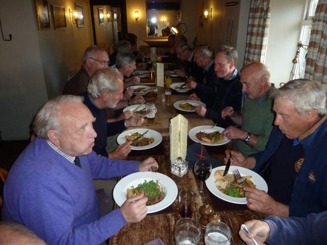 Rotarians & friends enjoy a pint and Pie & Peas at the CB in Arkengarthdale