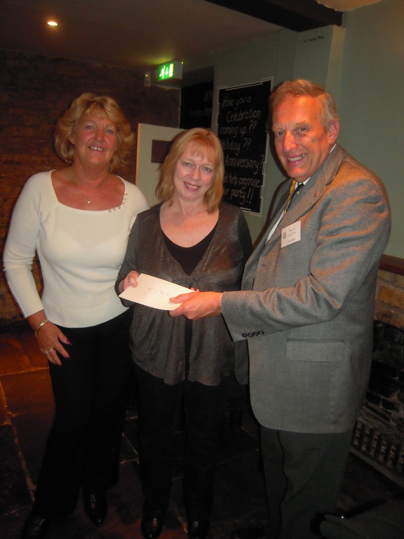 Rotary Club of Shipston on Stour presenting cheque to Specialist Baby Unit, Banbury