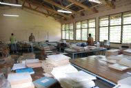 Sorting Braille books, Patandi College