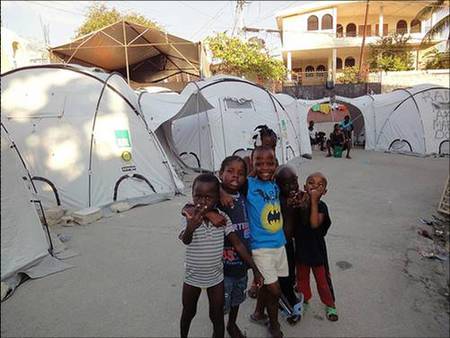 ShelterBox tents in Haiti