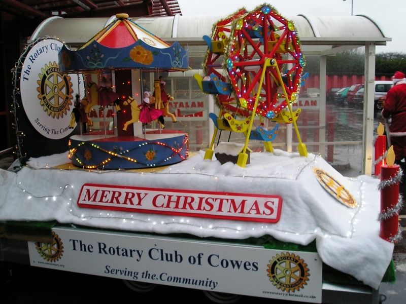 The Musical Float outside Matalan, Newport