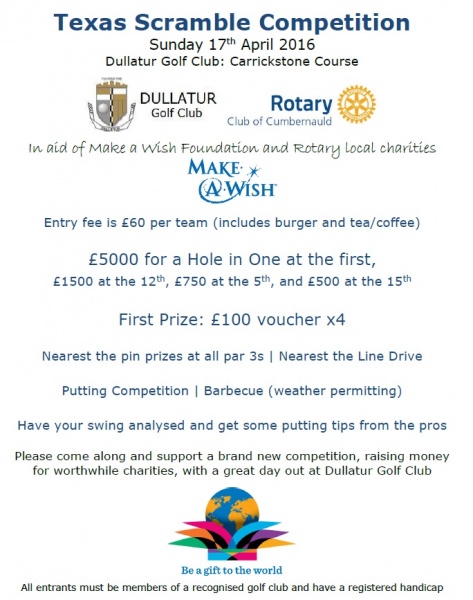 Rotary Golf Competition Poster